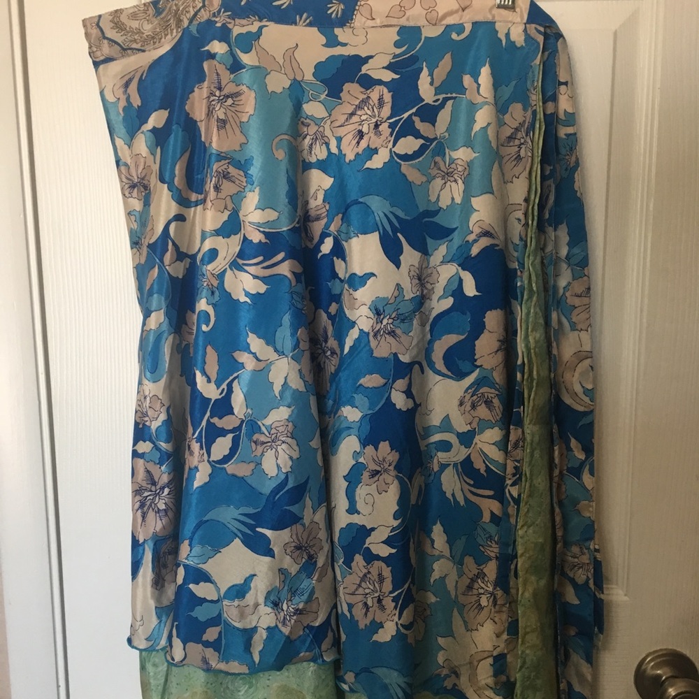 Enwrapture Vintage Silk Wrap Skirt 30”